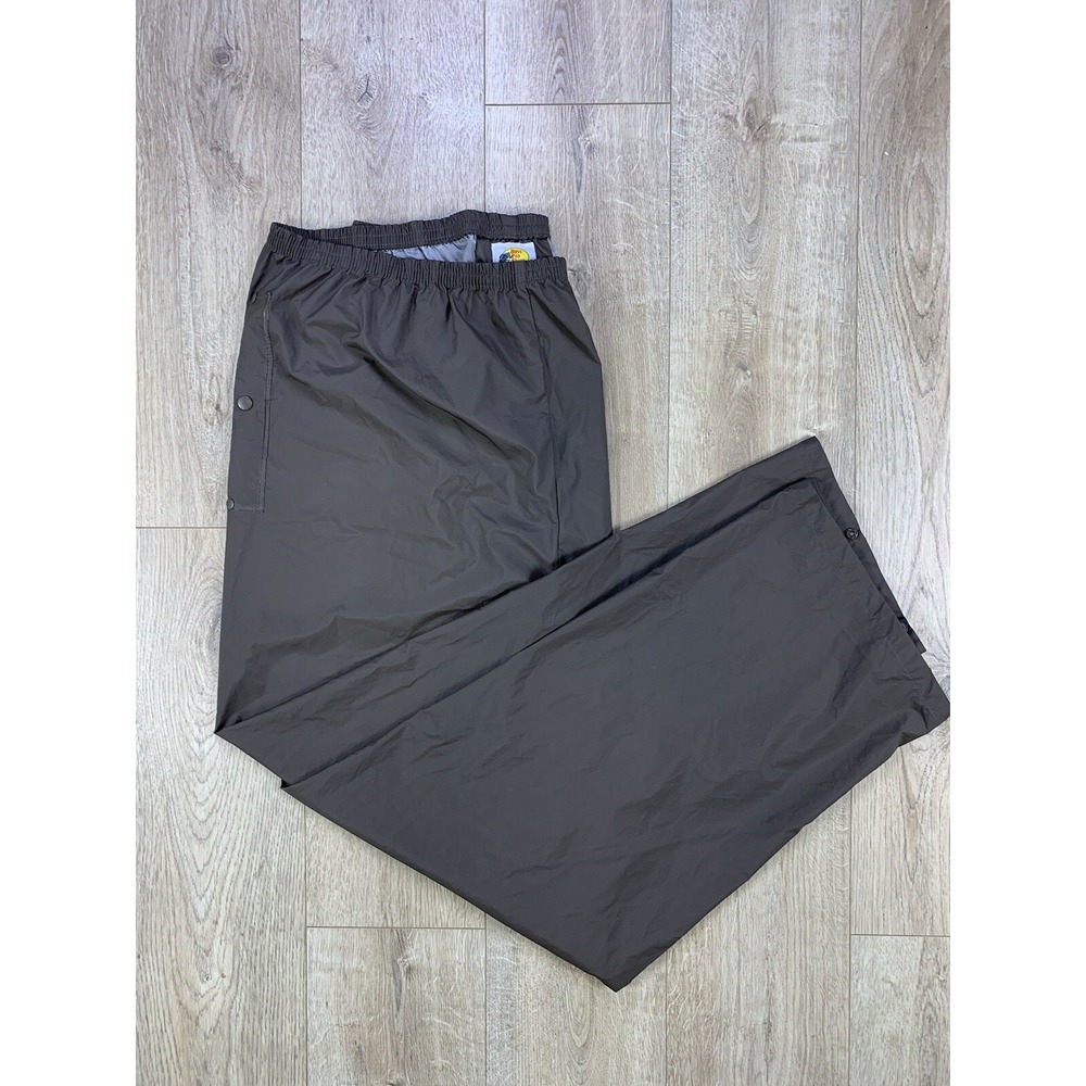 Bass Pro Shop Men 3XL Brown Waterproof Fishing Hiking Ankle &‎ Pocket Snap Pants